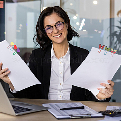 70 шт. 2 вида пластиковых скрепок&nbsp;AJEW-DR0002-11