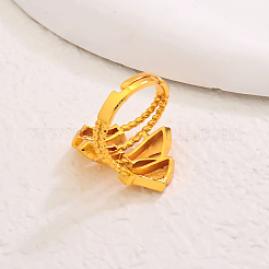 Латунные регулируемые манжеты открытые кольца для женщин&nbsp;OG0555