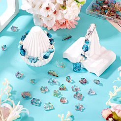 64 шт. прозрачные стеклянные бусины градиентного цвета&nbsp;GLAA-TA0003-48F