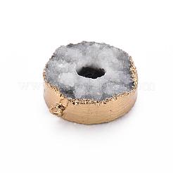 Подвески из натурального агата друзы с позолотой G-S359-185