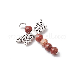 5 шт. подвески в виде стрекозы в двух стилях из натурального содалита PALLOY-JF03857