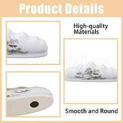 2 шт. 2-х цветный фарфоровый держатель для каллиграфических кистей AJEW-CA0004-91