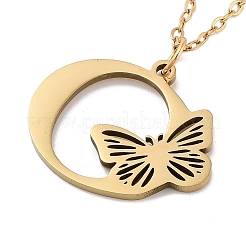 Ожерелья из нержавеющей стали 201 с вакуумным покрытием pvd NJEW-R267-01O-G