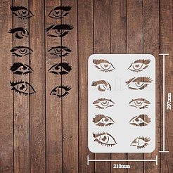 Grands modèles de pochoirs de peinture de dessin réutilisables en plastique&nbsp;DIY-WH0202-095