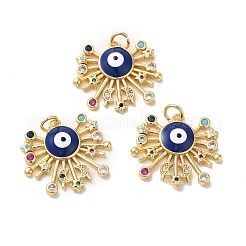 Латунные подвески из микро-паве KK-E068-VA278-2