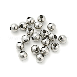 変色しにくい304ステンレススチールビーズ  ラウンド  ステンレス鋼色  10mm  穴：3mm&nbsp;STAS-I021--10mm