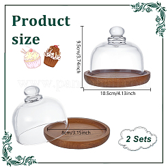 2 пакет прозрачный стеклянный десерт/торт купол витрины&nbsp;ODIS-NB0001-57