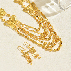 Комплекты из серег из сплава и многослойных ожерелий для женщин&nbsp;VC8959-1