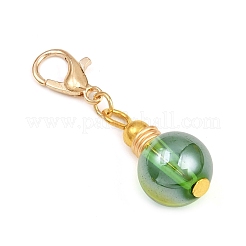 7 шт. рождественских подвесных украшений из латуни и стекла&nbsp;HJEW-JM04161-02