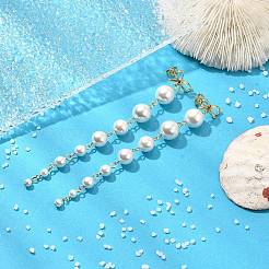 Orecchini rotondi con perle di conchiglia per donna&nbsp;EJEW-JE06195-02
