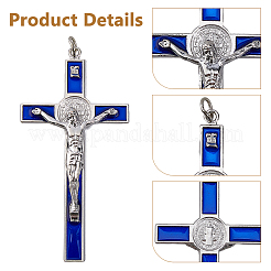 Большие подвески с эмалью из цинкового сплава&nbsp;PALLOY-WH0816-047P-A