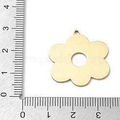 ステンレスペンダント201個  花のチャーム  レーザー切断  ゴールドカラー  25.5x25x1.5mm  穴：1.5mm&nbsp;SA-CBA9671-14G