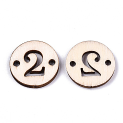 Необработанные соединители звеньев из натурального тополя WOOD-S045-138A-2