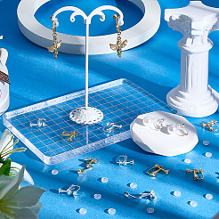 16шт 2 цвета латунные клипсы для серег&nbsp;KK-BBC0022-29