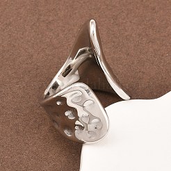 Anillos abiertos para puños de acero inoxidable 304&nbsp;LS-RJEW-D336-02P