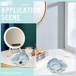 Керамическая тарелка для украшений с морской тематикой&nbsp;AJEW-WH20064-37E