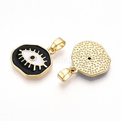 Colgante micropavé cubic zirconia de latón&nbsp;KK-T070-68A