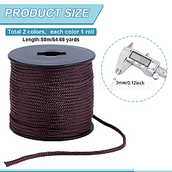 2 рулон 2-х цветных нейлоновых плетеных шнуров&nbsp;NWIR-PH0002-32