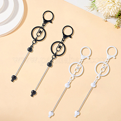 10 шт. 2-цветные литые застежки для брелока с бусинами&nbsp;FIND-SC0017-19