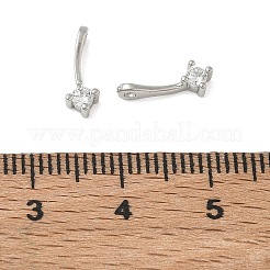 Messingpflaster klare Zirkonia Charms&nbsp;CU-CBA9FFD-11P-08