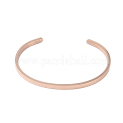 調節可能な304ステンレススチール製オープンカフバングル、女性用  ミックスカラー  1/8インチ（0.35cm）  内径：2-1/2x1-3/4インチ（6.4x4.6cm）&nbsp;BJEW-R314-01