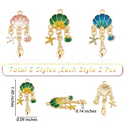 24шт 3 цвета сплава эмалевые подвески&nbsp;FIND-SZ0005-87