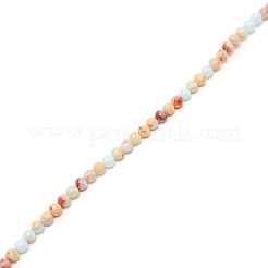 合成インペリアルジャスパービーズ連売り  染め  ラウンド  ジュエリー作りのための  4~4.5mm  穴：1mm  約94個/連  15.16インチ（38.5cm）&nbsp;G-TAC0007-01