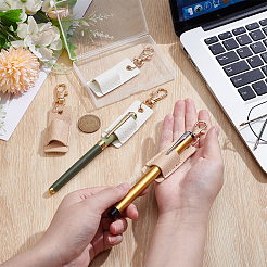 4 шт. 2-цветный чехол-зажим для ручки из искусственной кожи&nbsp;AJEW-UN0002-72