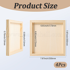 Bricolage enfants décoration en bois cadre photo en argile&nbsp;WOOD-WH20008-07J