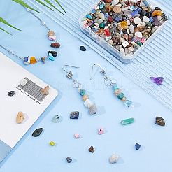 2 нити натуральных и синтетических смешанных бусин из драгоценных камней G-DC0001-56