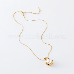 3 шт. элегантные круглые подвески из нержавеющей стали с имитацией белого жемчуга для женщин CF2147