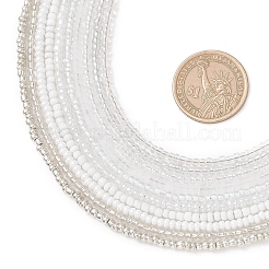Gargantilla con cuentas de vidrio de color degradado de 3 mm para mujer&nbsp;NJEW-JN05878