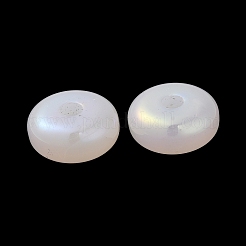 アクリル不透明なビーズ  ロンデル  ホワイトスモーク  16x7.5mm  穴：3.8mm&nbsp;LS-MACR-K350-09A