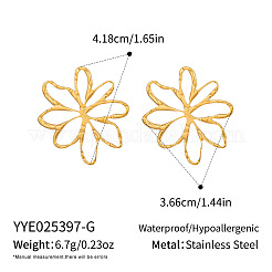 Ohrstecker mit hohlen Blumen aus Edelstahl 304&nbsp;LS-CB8096-1