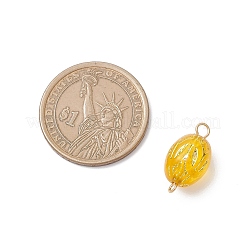 Подвески-подвески с овальным коннектором из акрила с золотым металлическим покрытием&nbsp;PALLOY-JF04347