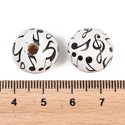 Bedruckte Holzperlen&nbsp;WOOD-T034-01A