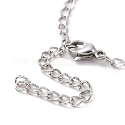 Не тускнеющий браслет из нержавеющей стали 304 для мужчин и женщин BJEW-E031-15P-02