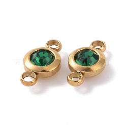 Conectores de eslabones de rhinestone de acero inoxidable 304&nbsp;STAS-P237-17G-12