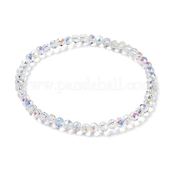 4шт набор браслетов стрейч из граненого стекла и бисера BJEW-WH0016-37B