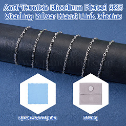 925 серебряная цепочка с сердечками&nbsp;STER-TA0001-35