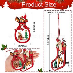 12шт 6 стиля смешанных форм деревянные украшения&nbsp;DIY-SZ0003-40