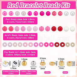 2220шт наборы бусин ccb из полимерной глины ручной работы DIY-WH20001-56