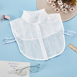 Съемные полиэстеровые женские рубашки с накладными воротниками AJEW-WH0314-869