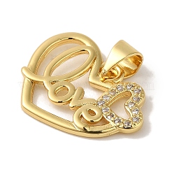 Покрытие стойки латунь микропаве прозрачные подвески из кубического циркония&nbsp;KK-P267-05A-G