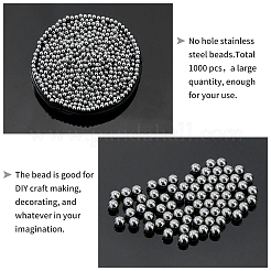 1000 шт. бусины из нержавеющей стали марки 304&nbsp;STAS-UN0029-50