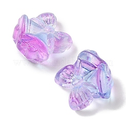 Perles de verre transparentes peintes en aérosol&nbsp;GLAA-Z011-06B