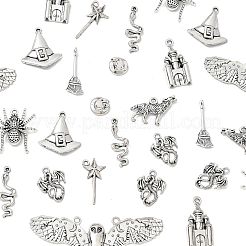 40 шт. 10 стиля подвески из сплава в тибетском стиле на Хэллоуин TIBE-FS0003-30