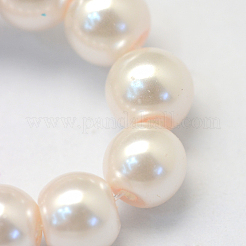 Perles de verre nacrées cuites au four&nbsp;HY-Q003-6mm-41
