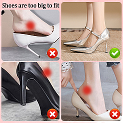 6 пара двухцветных женских регулируемых съемных ремешков из искусственной кожи для обуви на высоком каблуке&nbsp;AJEW-CL0002-07