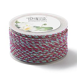 Cordon tressé en polyester bicolore de 14 m&nbsp;OCOR-G015-02A-06